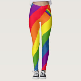 Legging Orgulho gay colorido da bandeira do arco-íris