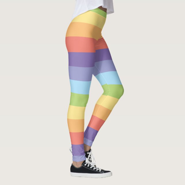 Legging Orgulho gay do arco-íris Pastel (Direita)
