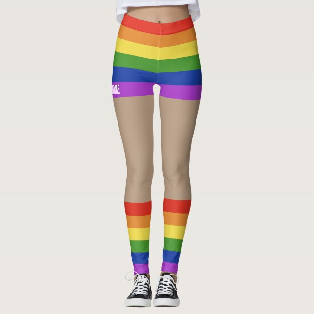 Legging Orgulho gay Faux Shorts & Legs (Frente)