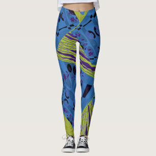 Legging Origami Chintz (L) Azul Indigo Olive Black