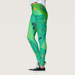 Legging Origami Chintz (L) Jade Orange Green
