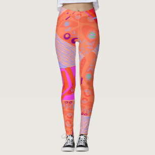 Legging Origami Chintz (L) Laranja Lilac Magenta 2