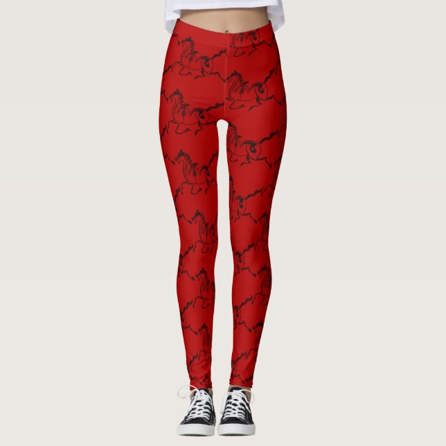 Legging Original Painting  Horse Chinese New Year L6 (Frente)