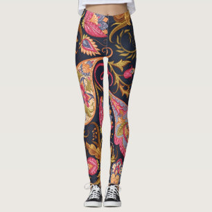 Legging Ornamentado Paisley: Padrão Elegante Invisível.