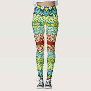 Legging Ornamental Floral: Design de Vintage sem costura