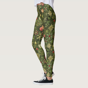 Legging Ornamento de árvore de Natal em aquarela