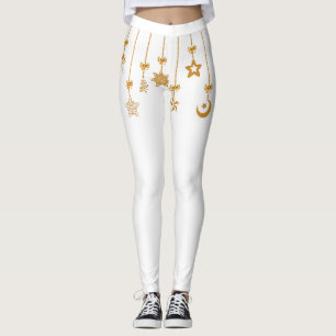 Legging Ornamentos de Cordas Douradas