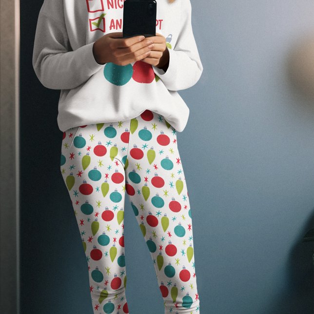 Legging Ornamentos de Natais vintages Retroativos Padrão (Criador carregado)