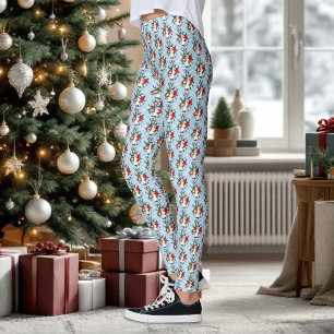 Legging Ornamentos de Wreath na Reindeer de Natal