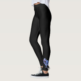 Legging Orquídea Azul nas Legendas Pretas