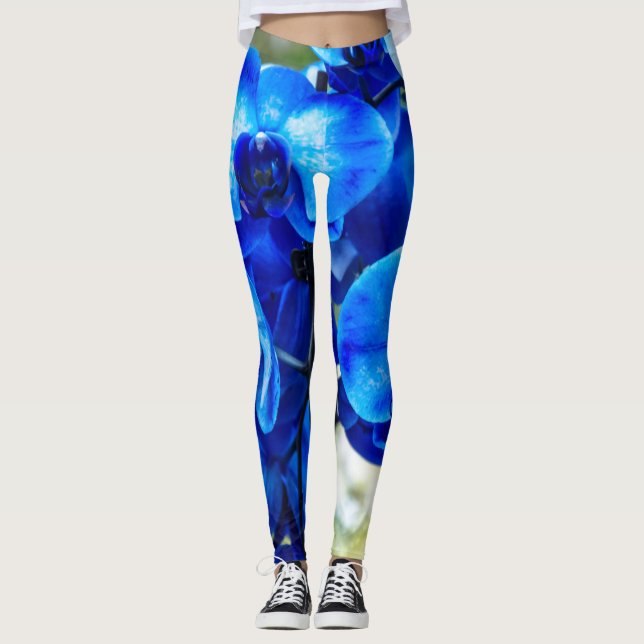 Legging Orquídeas azuis (Frente)