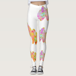 Legging Orquídeas Caribe, flores aquáticas tropicais