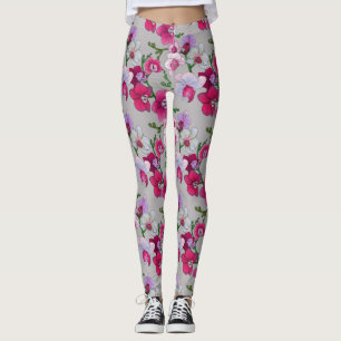 Legging Orquídeas cor-de-rosa na flor