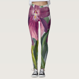 Legging Orquídeas Roxas Vintage Miltonia Spectabilis