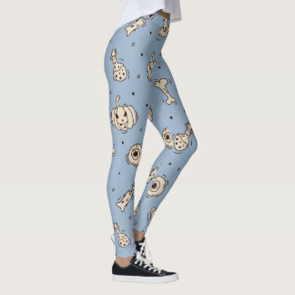 Legging Ortografia e esqueletos Leggões do Dia das Bruxas