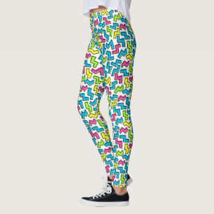Legging Os anos 80 retros refrigeram o traje do Dia das