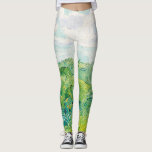 Legging Os Auvers Dos Campos De Trigo Verde Van Gogh. Impr<br><div class="desc">"Campos de Trigo Verde,  Auvers" de Van Gogh. Greenery Impressionista.</div>