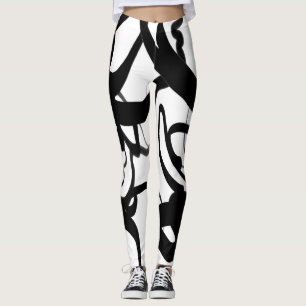 Legging Os drivers: Abstrato preto e branco