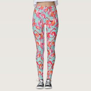 Legging Os flamingos da aguarela recolheram 2