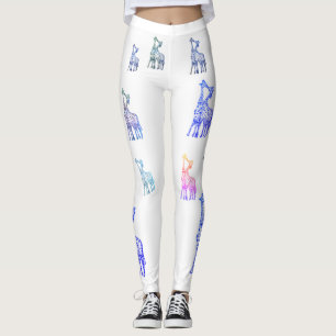 Legging Os girafas beijam, caneleiras feitas sob encomenda