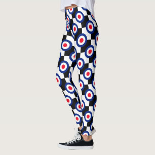 Legging Os Verificadores do Mod Roundels do Estilo Retroat