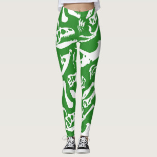 Legging Ossos de dinossauro (verde)
