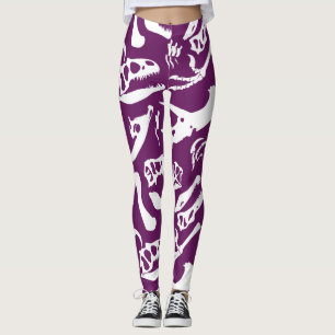 Legging Ossos do Dinossauro (Roxo)