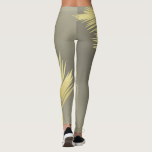 Legging Ouro de Palmeiras tropicais