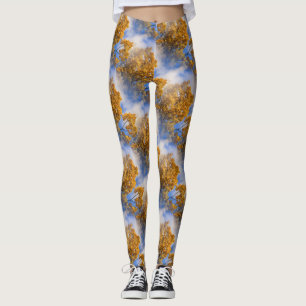 Legging Ouro deixa o padrão natural do céu azul