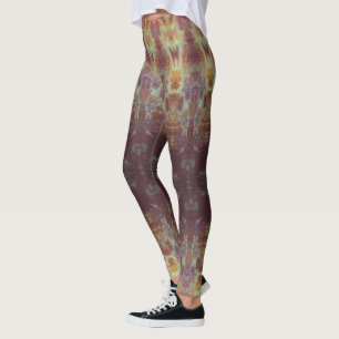 Legging Ouro do Victorian e teste padrão roxo