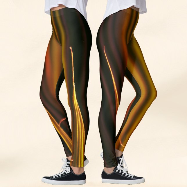 Legging Ouro e Preto Abstrato (Criador carregado)
