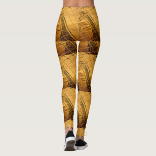 Legging Ouro Infinito Girafa Animal Motif Art Impressão