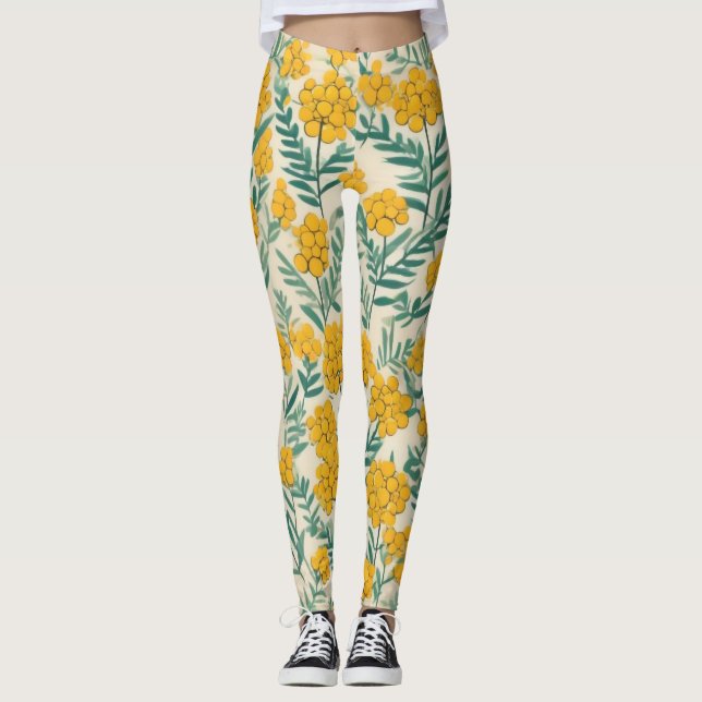 Legging Ouro Meadow: Sangue de Tansy Cheio (Frente)