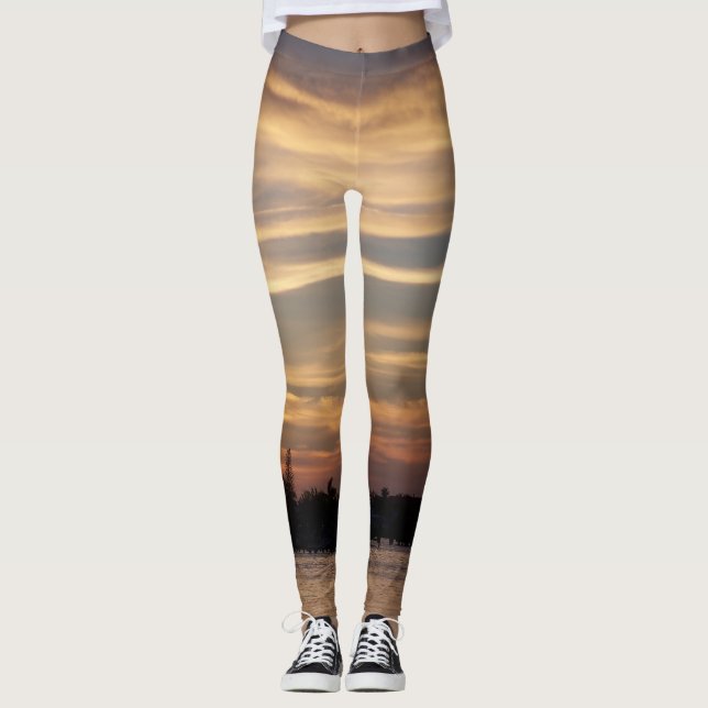 Legging Ouro nublado Florida Keys Sunset (Frente)