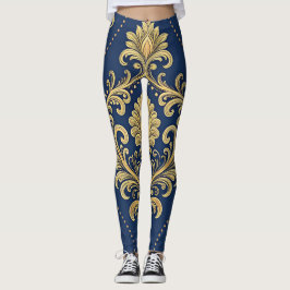 Legging Ouro Ornamentado Barroco Clássico