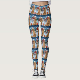 Legging Ouro Retriever Winter Wonderland Natal Joy