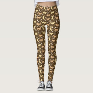 Legging Ouro Retrievers Padrão Ouro vermelho Ouro amarelo