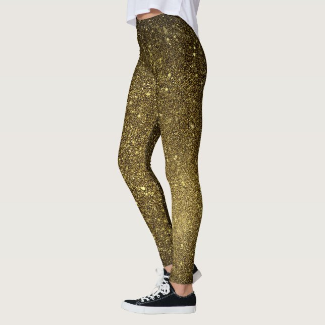 Legging Ouro Sexy Bumbum  Preto-Luminosas (Esquerda)