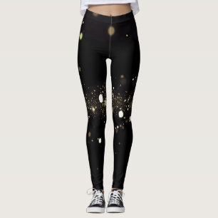 Legging Ouro Stardust em preto
