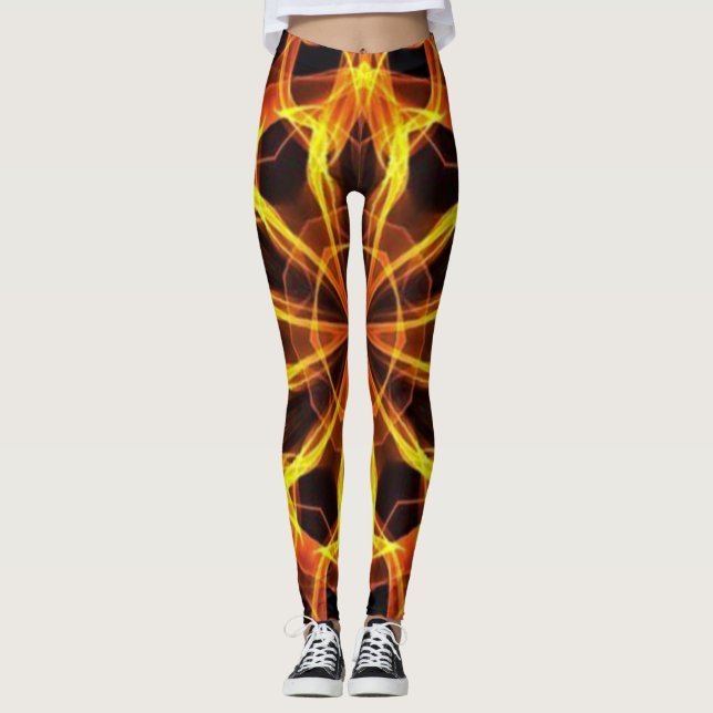 Legging Ouro Web A ~ Do Crucial ~ (Frente)