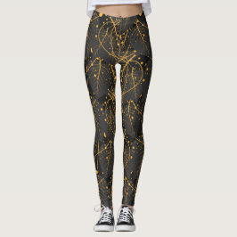Legging Ouros folhas de patins