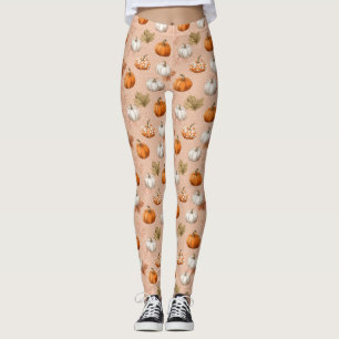 Legging outono de colheita russa - Pumpkins & Leaves