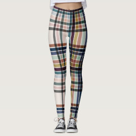 Legging Outono & Plaid Creme 