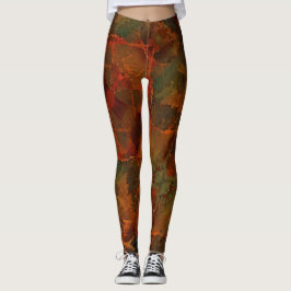 Legging Outono Profundo Terra Rica Abstrata