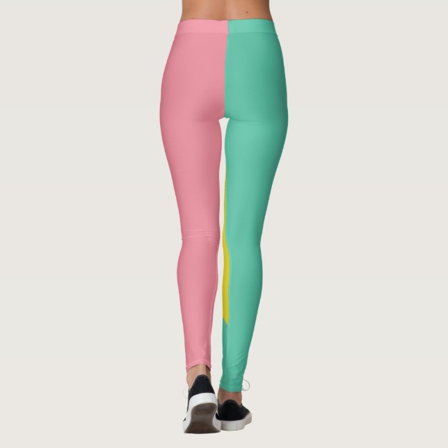Legging Oval Rosa e Verde (Verso)