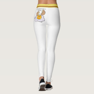 Legging ovo frito do personagem de desenho animado com