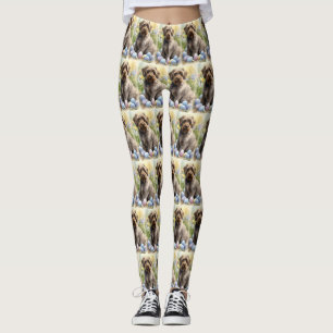 Legging Ovos de Páscoa do Griffon de Ponte Cabeludo Feriad
