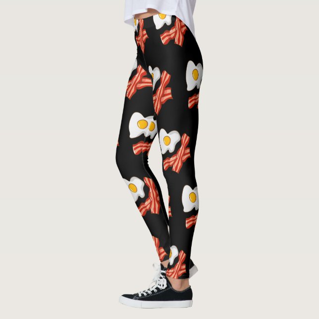 Legging Ovos Fritos Bacon Amantes da Comida Matutina Comil (Esquerda)