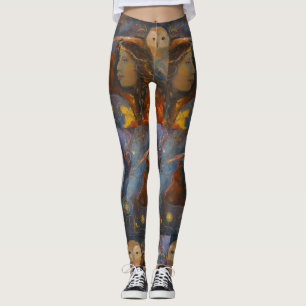 Legging Owl Bear Wisdom Stririt Maureen Girard
