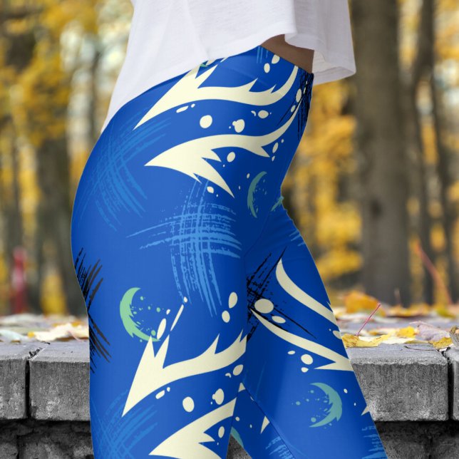 Legging Padrão Absoluto Zero Dragon de Escória Negrito (Dragon Slash on Absolute Zero Leggings)